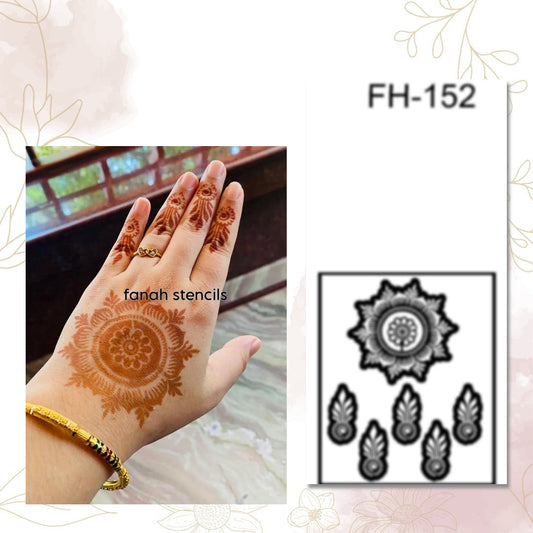 Fanah Henna Stencil FH-152 Fanahstencils