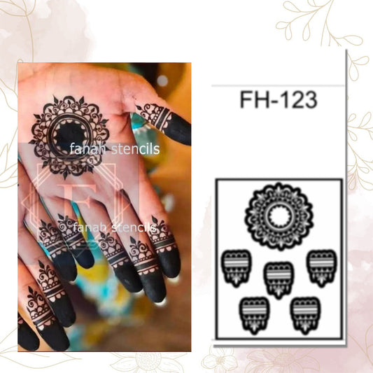 Fanah Henna Stencil FH-123 Fanahstencils