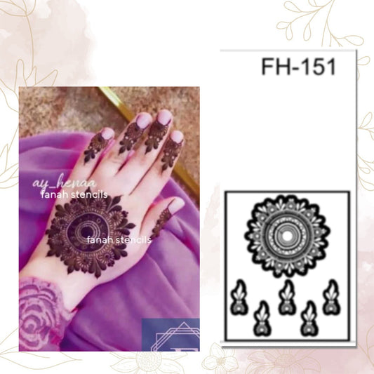 Fanah Henna Stencil FH-151 Fanahstencils