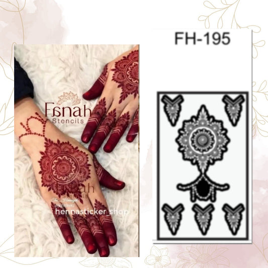 Fanah Henna Stencil FH-195 Fanahstencils