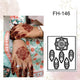 Fanah Henna Stencil FH-146 Fanahstencils