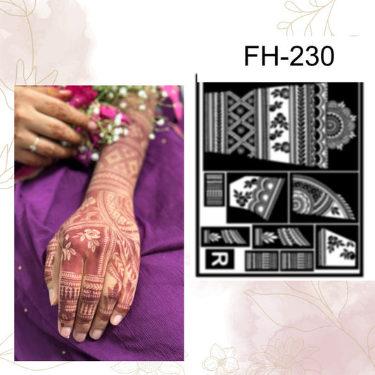 Fanah Henna Stencil FH-230 RH Fanahstencils