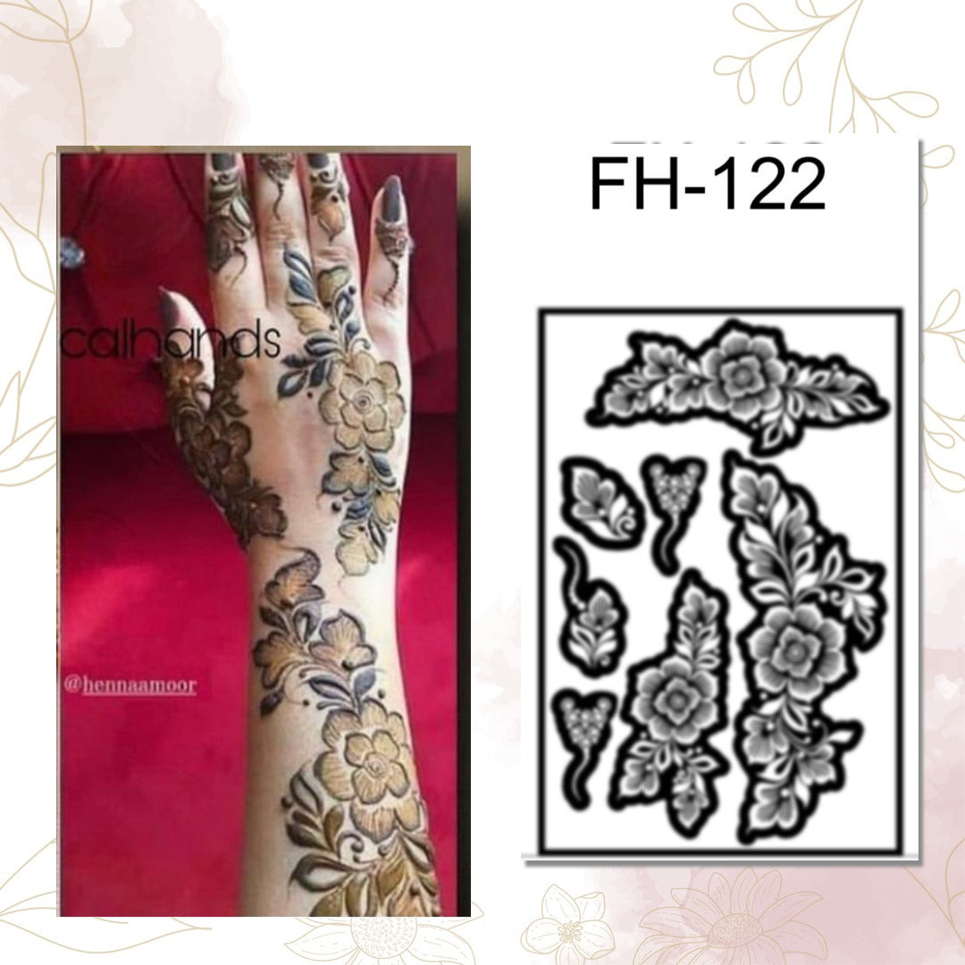 Fanah Henna Stencil FH-122 Fanahstencils