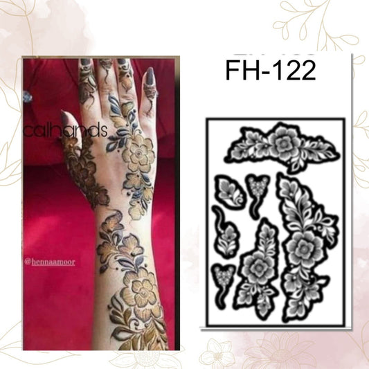 Fanah Henna Stencil FH-122 Fanahstencils