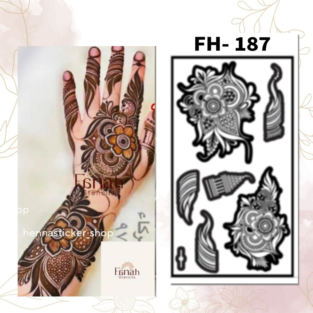 Fanah Henna Stencil FH-187 Fanahstencils
