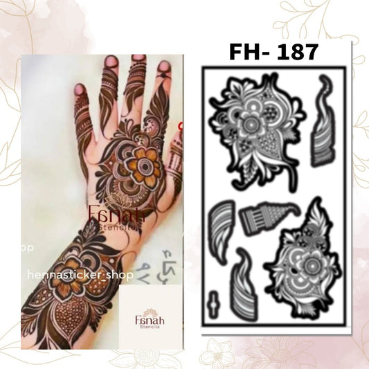 Fanah Henna Stencil FH-187 Fanahstencils