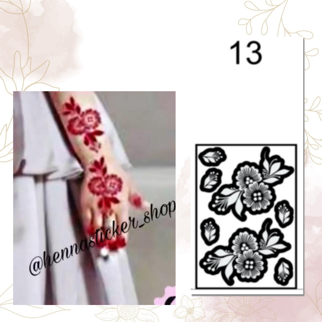Fanah Henna Stencil K-13 Fanahstencils