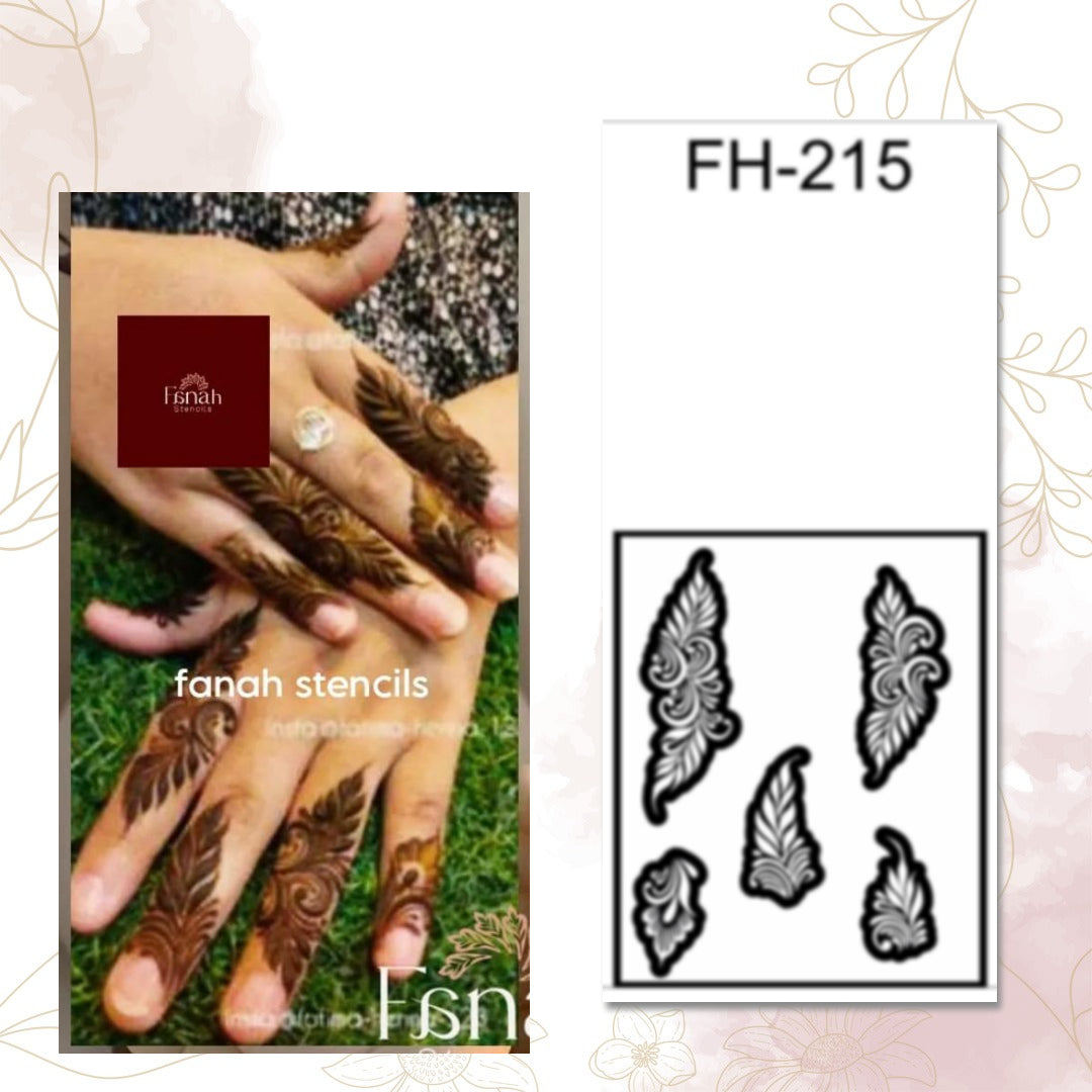 Fanah Henna Stencil FH-215 Fanahstencils