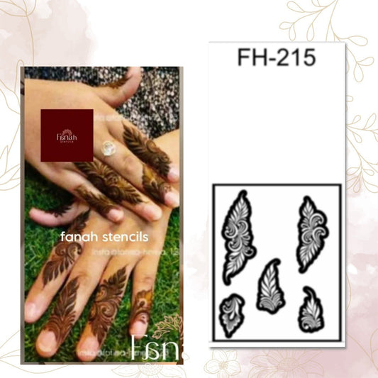 Fanah Henna Stencil FH-215 Fanahstencils