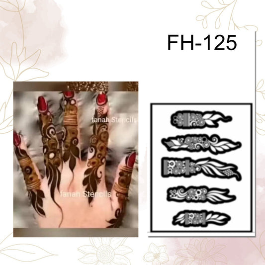 Fanah Henna Stencil FH-125 Fanahstencils