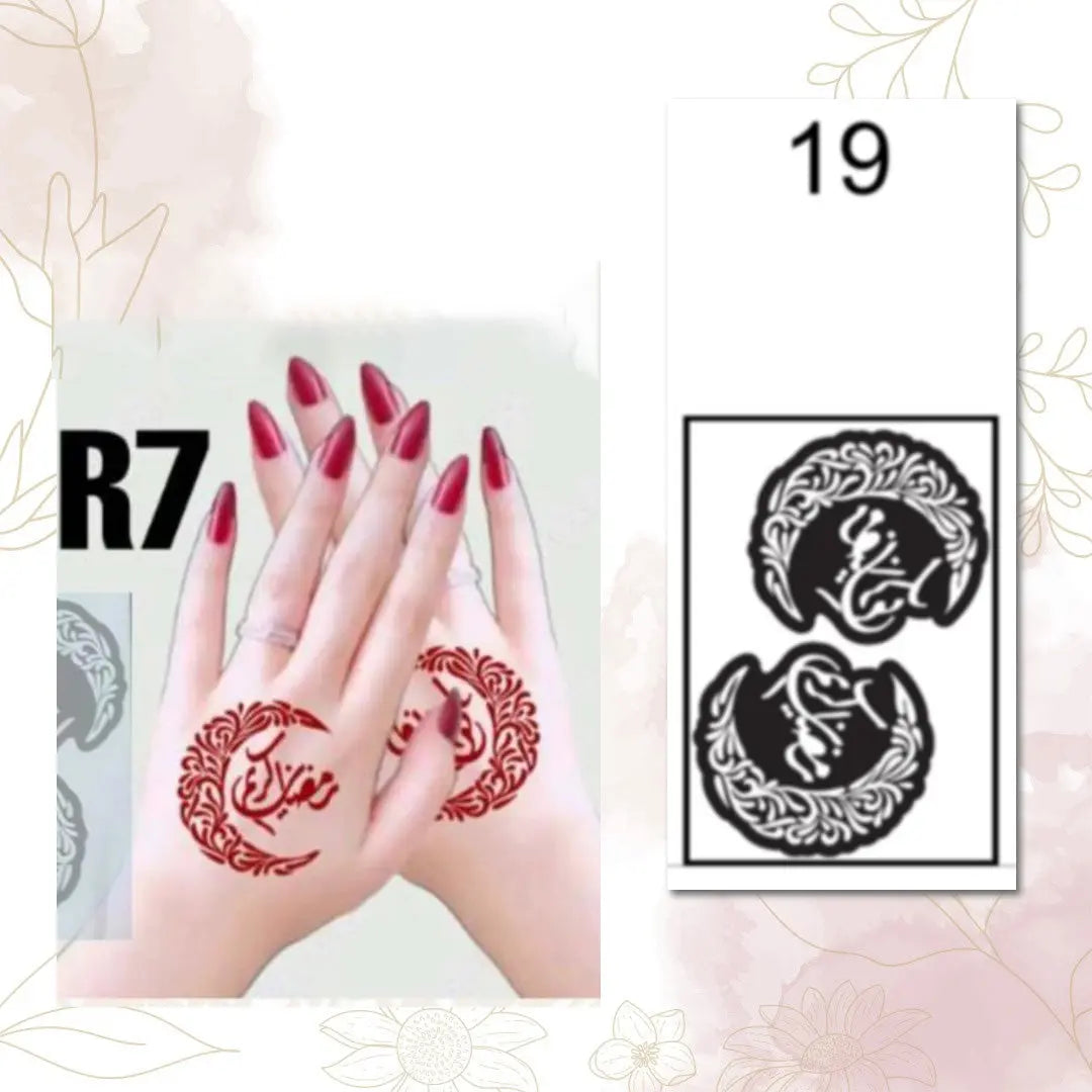 Fanah Henna Stencil K-19 Fanahstencils
