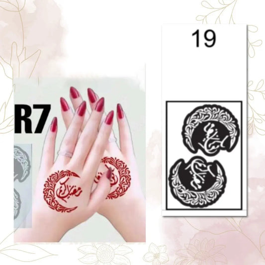 Fanah Henna Stencil K-19 Fanahstencils