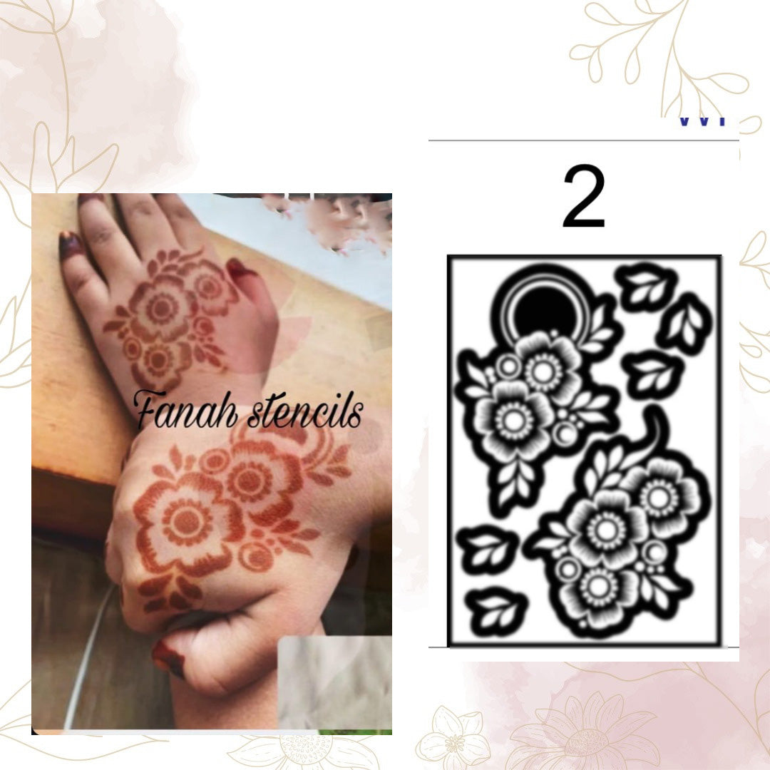 Fanah Henna Stencil K-2 Fanahstencils