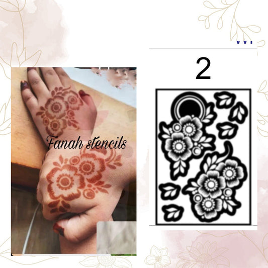 Fanah Henna Stencil K-2 Fanahstencils