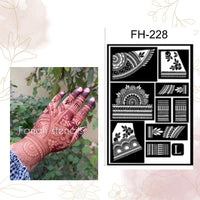 Fanah Henna Stencil FH-228 LH Fanahstencils