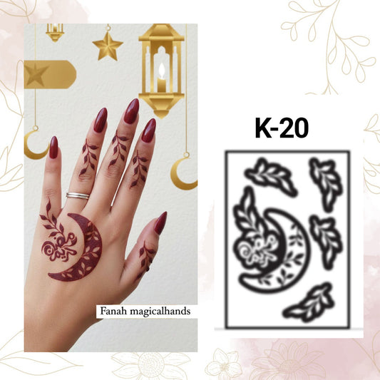 Fanah Henna Stencil K-20