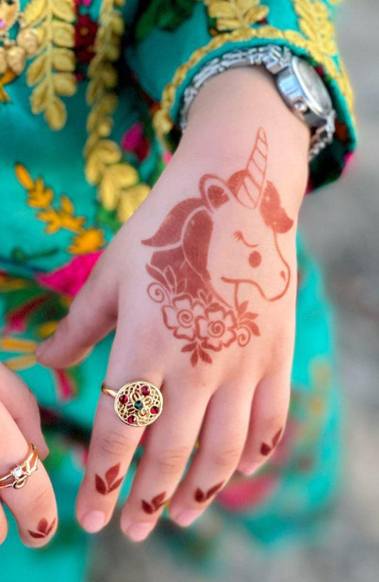 Fanah Henna Stencil - Unicorn