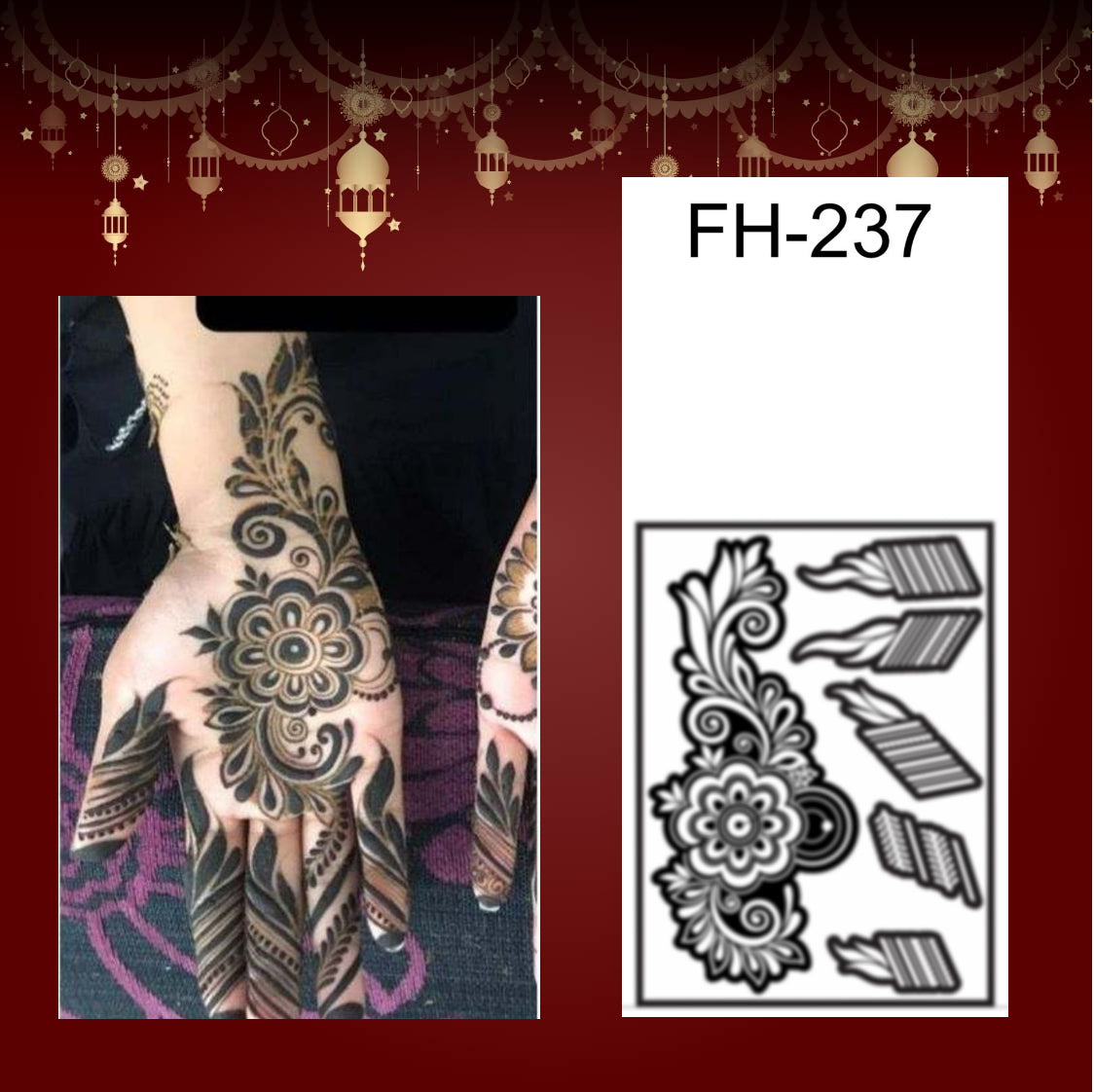Fanah Henna Stencil FH-237